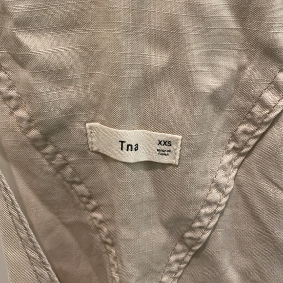 TNA “Senryu Romper” - Tan/Beige overall romper with clips and buttons - Picture 2 of 5